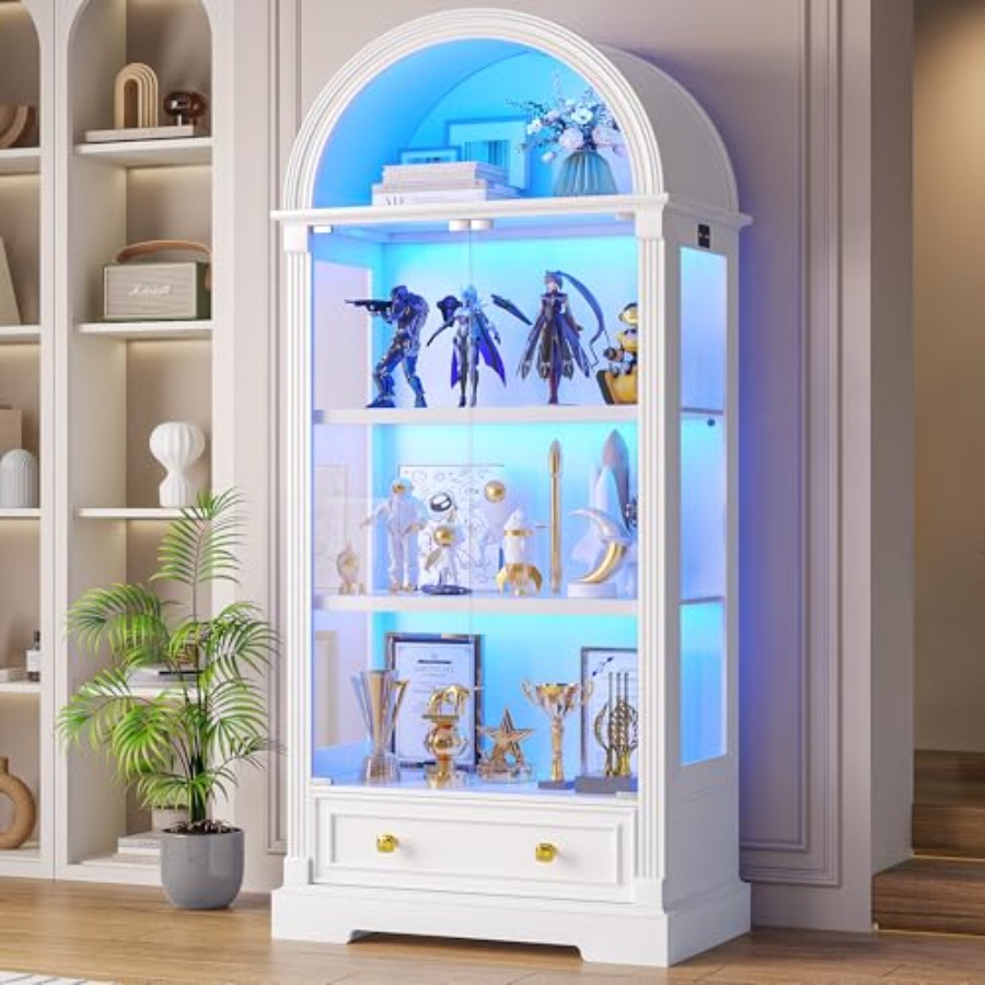 Lighting - Arched display cabinet for living room,