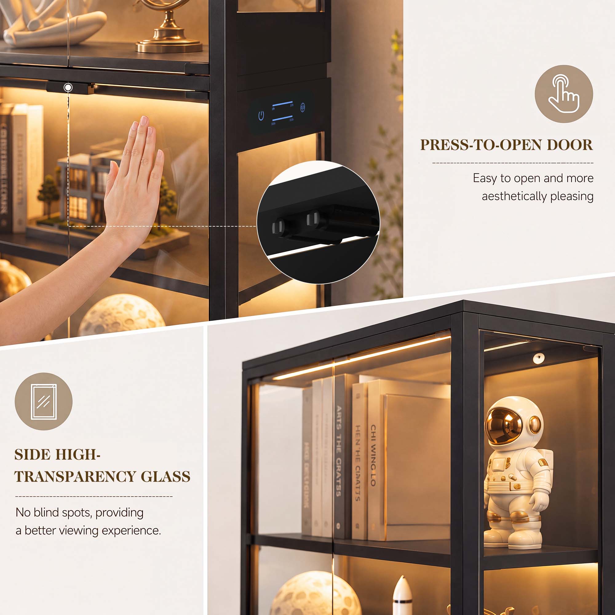 TCGBKAF 5‑Tier Display Cabinet - Storage & Organization review and price