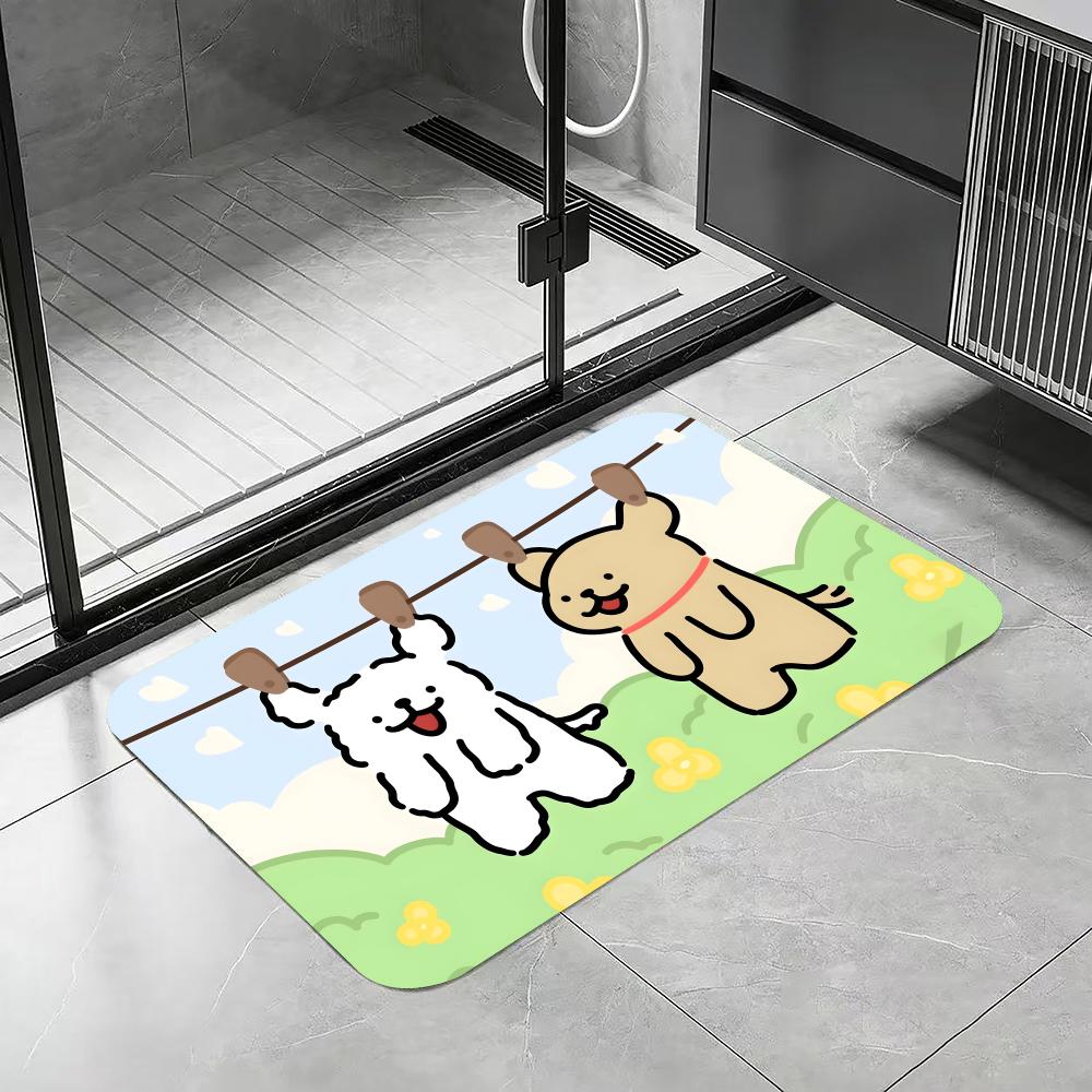 Anime L-LINE FRIENDS Puppy Flo - Quick Dry Diatomite Bath Mat review and price