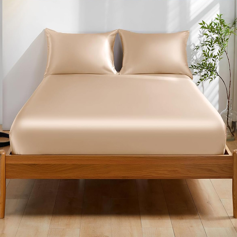 100% Mulberry Silk Fitted Shee - Fitted Bed Sheets Deep Pocket review and price
