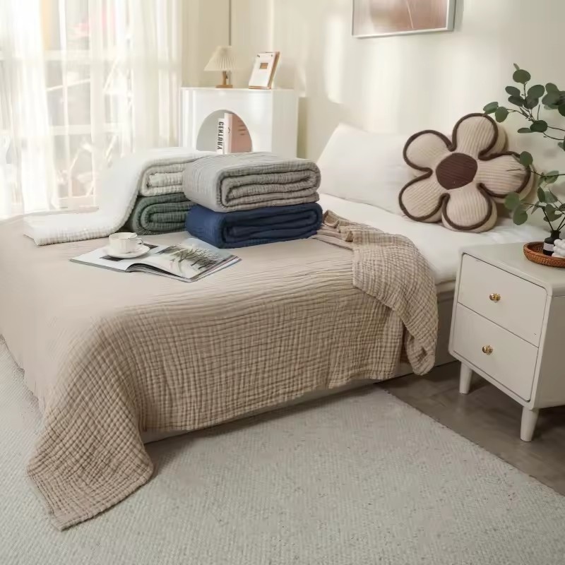 6 Layers Cotton Muslin Blanket - Muslin Cotton Bedspread review and price