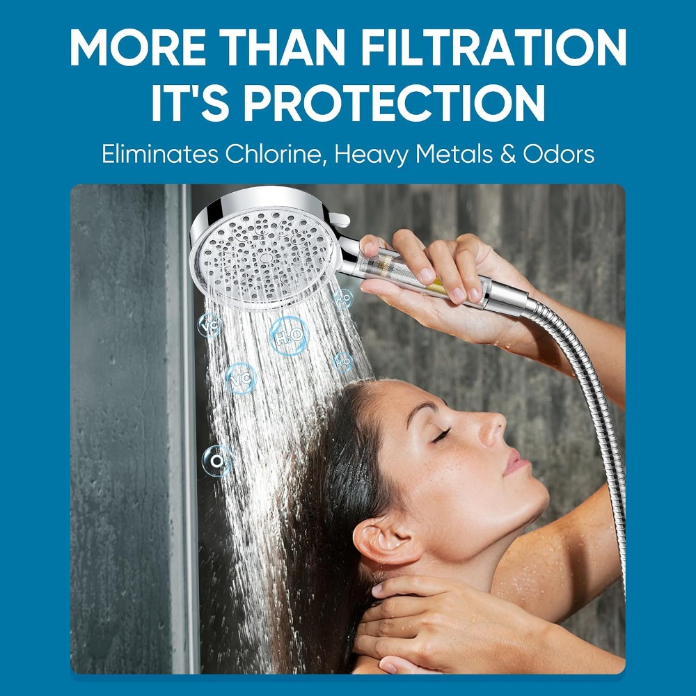 Filtered Shower Head with Hand - High Pressure Shower Head Handheld review and price