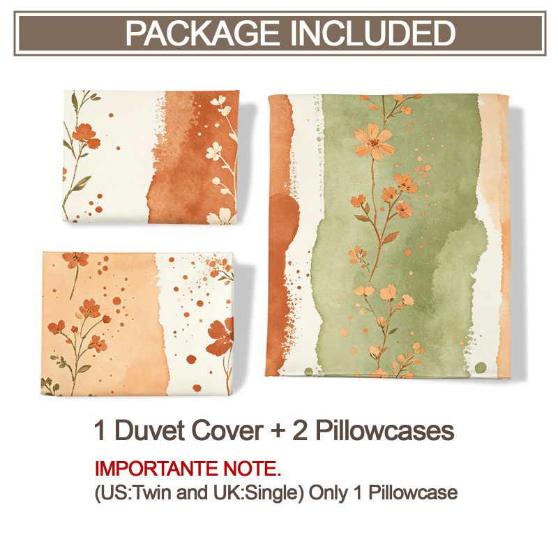 Duvet Cover Watercolor Striped - Aesthetic Floral Duvet Cover review and price