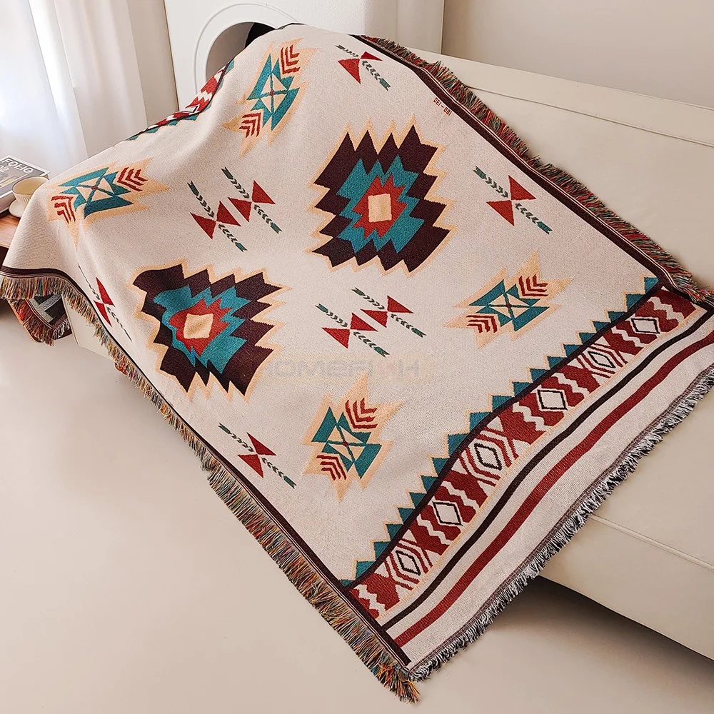 Aztec Blanket Oversized Boho T - Boho Throw Blanket Fringe review and price