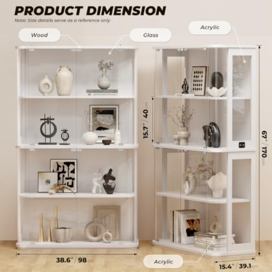 Rounded display cabinet for re - Lighting review and price