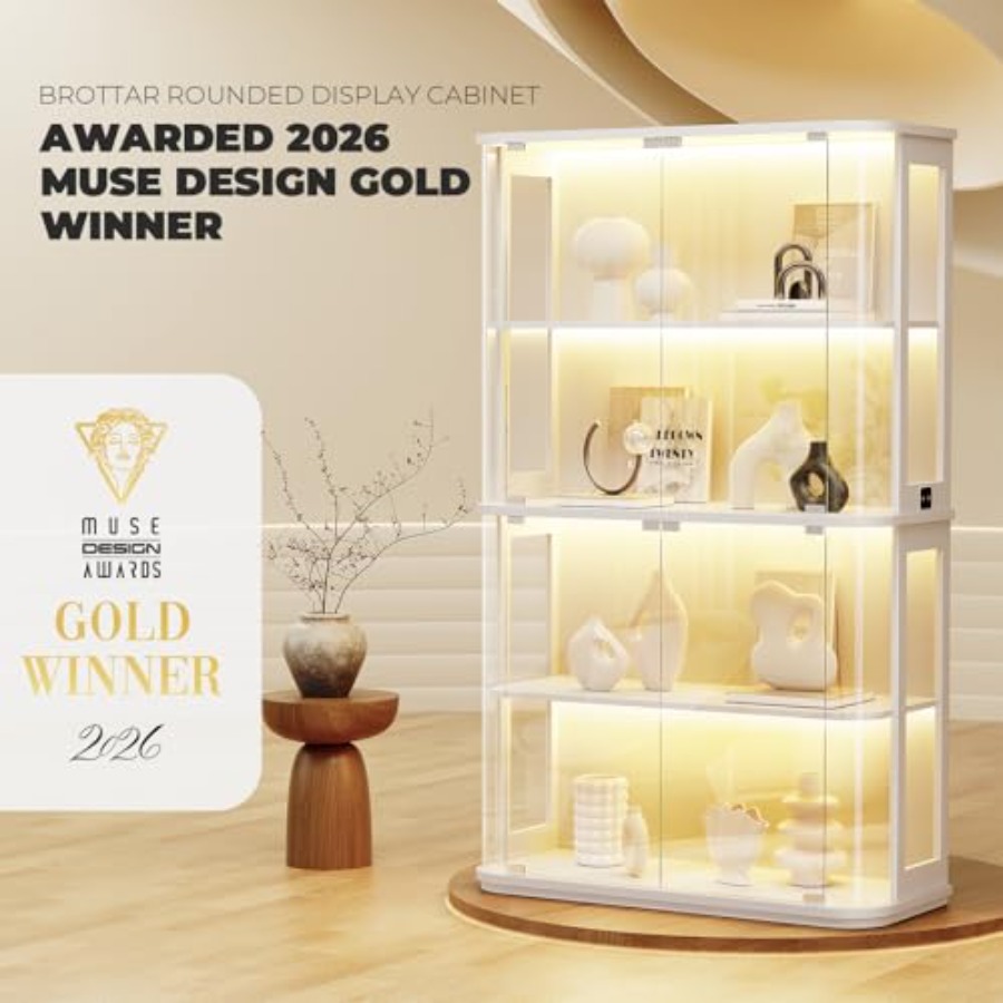 Rounded display cabinet for re - Lighting review and price