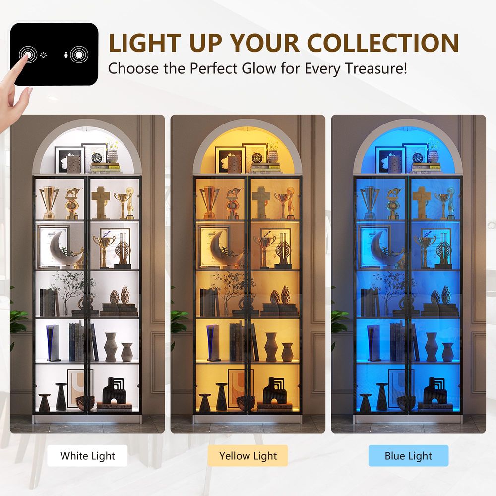 Display Cabinet with Doors and - Storage & Organization review and price