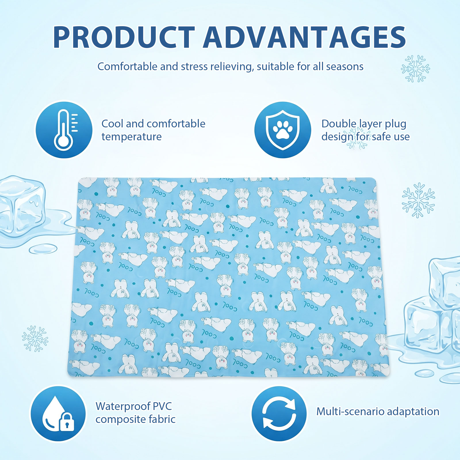 Dog Self Cooling Mat Ice Gel S - Cooling Blanket Hot Sleepers review and price
