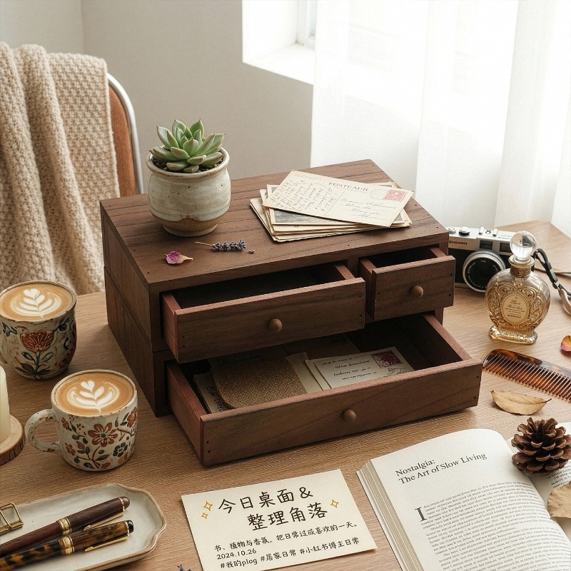 Wooden Desktop Storage Box Mon - Storage & Organization review and price